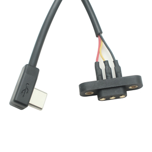 Tùy chỉnh phiên bản mạnh mẽ từ 3 POGO pin kết nối đến 90 độ USC C cắm cáp cho các ứng dụng điện - Product Image 3