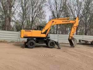 Excavatrice sur pneus Hyundai de 21 tonnes fabriquée en Corée du Sud, d'occasion, avec moteur, capacité de la benne de 1,2 m, garantie d'un an - Product Image 4