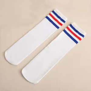 Women's Trendy Over-the-Knee <b>Socks</b> with Three Stripes Japanese Style Pure Color Autumn <b>Winter</b> Stockings Wholesale for Students - Product Image 5