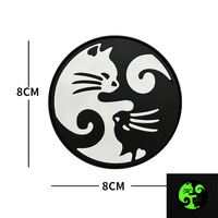 Parches IR de gancho y bucle tácticos de PVC Grim Reaper Riding Cat