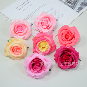 Rosas Artificiales Dongchen Crafts, Cabeza de Rosa Mediana de Poliéster, Decoraciones para Bodas, Accesorios para Paredes Florales, Arreglos DIY - Product Image 3