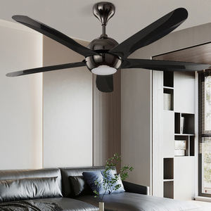 Wholesale 56 Inch Modern Black Ceiling <b>Fan</b> <b>with</b> Light and <b>Remote</b> Control for Patio Farmhouse Bedroom - Product Image 6
