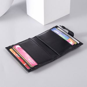 Portefeuille minimaliste occidental en cuir de vachette, porte-cartes de crédit, mini portefeuilles fins - Product Image 6