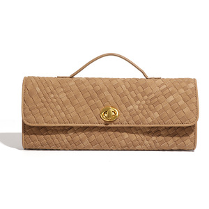 Nouvelle <span class=keywords><strong>Pochette</strong></span> de Soirée 2026 en Velours Suédé Tressé, Style Neutre Haut de Gamme pour Femme, Sac à Bandoulière Unique pour Fêtes - Product Image 6