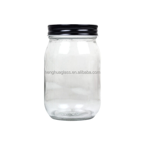 Bán Buôn 16Oz 500Ml Rộng Miệng Vuông Rõ Ràng Glass <span class=keywords><strong>Mason</strong></span> Jar Với Kim Loại Nắp Thực Phẩm Lưu Trữ Container Cho Mứt Nước Trái Cây - Product Image 4