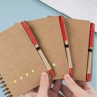 Bloc-notes réutilisable en papier kraft mini format avec reliure spirale, impression personnalisable pour logo d'entreprise, vente en gros