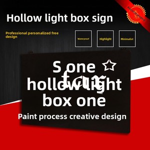 Hollow LED Acrylic biển quảng cáo <span class=keywords><strong>retro</strong></span> kim loại cửa trong nhà ngoài trời quảng cáo <span class=keywords><strong>lightbox</strong></span> với sáng từ - Product Image 4