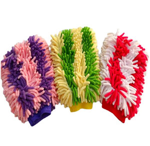Gant de lavage de voiture en microfibre, doux, <span class=keywords><strong>double</strong></span> face, en chenille colorée - Product Image 5