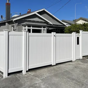 Fentech 6ft.Hx8ft.W Virgin PVC Private Fencing Screening White Vinyl Plastic Privacy Cheap Fence Panels