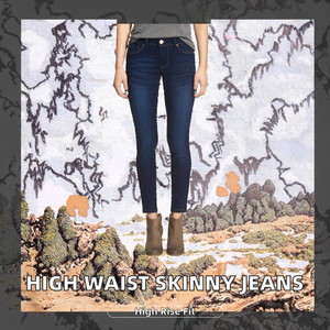 กางเกงยีนส์ทรงสกินนี่เอวสูง ดีไซน์ขาดๆ แบบวินเทจ สำหรับฤดูหนาว เหมาะสำหรับใส่ได้ทั้งแบบเป็นทางการและลำลอง เป็นมิตรต่อสิ่งแวดล้อม ระบายอากาศได้ดี ช่วยกระชับหน้าท้อง - Product Image 5