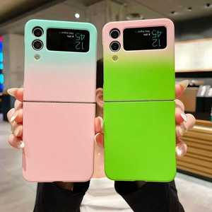 Luxe coloré dégradé couleur pliant caméra Protection glaçage peau mat TPU couverture de téléphone portable pour Samsung Galaxy <span class=keywords><strong>Zflip</strong></span> 3/<span class=keywords><strong>4</strong></span>/5 - Product Image 3