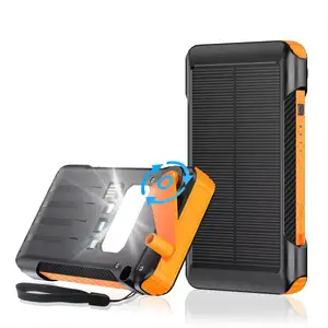 Hand Cranking Solar Power Banks Portable Pocket Hand Crank Generator 10000 mah Solar Dynamo Power Bank Housing Case and PCBA