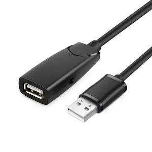 Kabel ekstensi USB2.0 USB jantan ke betina, kabel Data ekstensi sinyal USB 2.0 koneksi peralatan jarak jauh