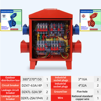Equipo de Distribución de Energía Portátil de Fábrica, 220V 380V 63A, 4 Tomas, Uso en Exteriores, Caja de Segundo/Tercer Nivel para Obras de Construcción