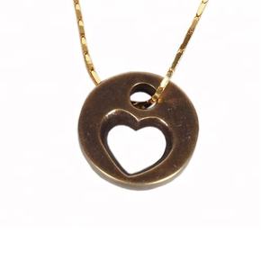 แฟชั่นเผาศพจี้เครื่องประดับทองเหลืองรอบโกศจี้สร้อยคอสำหรับเถ้ามนุษย์ - Product Image 1