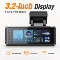 VIEVGUARB V116 Caméra de tableau de bord double 4K avant et arrière, caméra arrière 1080P, WiFi, GPS avec écran 3,2 pouces, mode stationnement, enregistreur de voiture