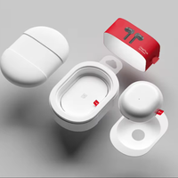 Boîte moulée en pâte de cellulose haut de gamme anti-statique personnalisée pour écouteurs Bluetooth TWS dans l'électronique, 100 % recyclée et biodégradable
