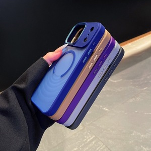 Coque magnétique en acrylique pour iPhone 17, givrée pour iPhone 16, 15 Pro Max, motif vague pour 14, coque antichoc la plus vendue pour 13 - Product Image 4