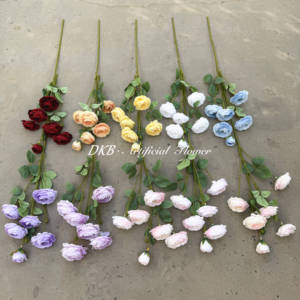 DKB mode romantique en gros petite fleur en vrac tissu artificiel soie Rose fleur pour mariage - Product Image 1