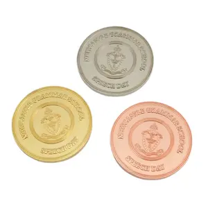 Moneta per il giorno del discorso della scuola della scuola di primavera di parigi personalizzata con monete commemorative in metallo oro, argento e ottone di alta qualità