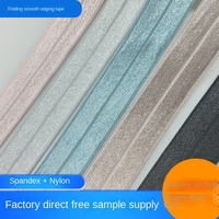 Brillant 2cm demi-plié chevrons ourlé bande élastique brillant Jacquard maison Textile couture bricolage Nylon Spandex caoutchouc pour sangle