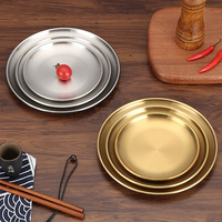 Assiette de table incassable en acier inoxydable, personnalisable avec logo, en métal doré ou argenté, de 6 à 12 pouces, pour restaurants et mariages
