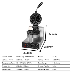 Snack quầy hàng tùy chỉnh logo Waffle maker máy thương mại thương mại chuyên nghiệp nước nhỏ giọt Waffle maker với kiểm soát nhiệt độ - Product Image 5