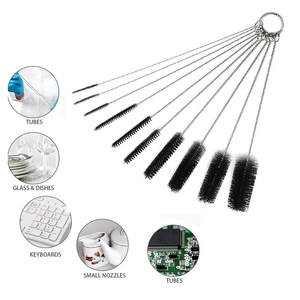 10 unids/set cepillo <span class=keywords><strong>de</strong></span> limpieza <span class=keywords><strong>de</strong></span> acero inoxidable para pipa <span class=keywords><strong>de</strong></span> vidrio limpio Hookah fumar Cachimba <span class=keywords><strong>Pipas</strong></span> Fumar biberón - Product Image 3