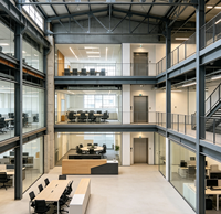 Solución Moderna para Edificios Comerciales de Oficinas Prefabricados de Estructura de Acero de Múltiples Pisos, Espacio de Trabajo Urbano Duradero y Flexible