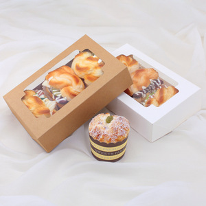 Grosir harga murah kotak paket kue kering Kraft putih dengan jendela - Product Image 2