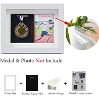Cadre photo multifonctionnel de boîte d'ombre d'affichage de médaille de sport pour coureur de marathon prix militaires triathlons