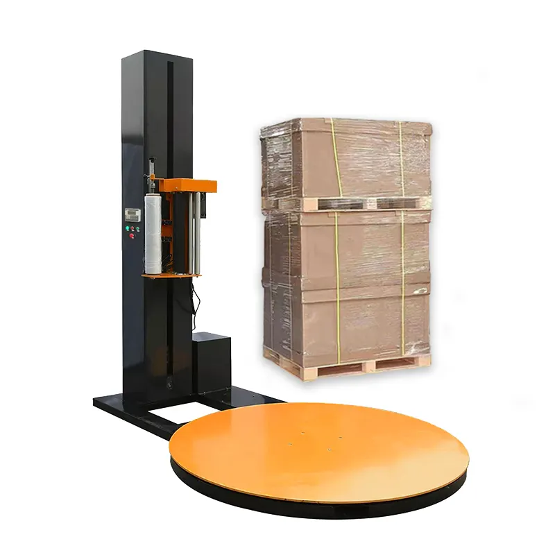 Máquina automática de embalaje de palés CE, máquina de embalaje de palés de madera de envoltura elástica, proveedores