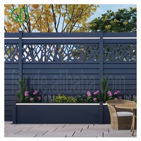 GD aluminium clôture portail jardin intimité matériel horizontal maille wpc panneau profil fleuron accessoires toppers prix fournitures