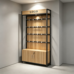 Metal Wood Display Shelf Supermarket Shelves Hook Display Cabinets
