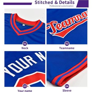 Camiseta de Béisbol Personalizada con Degradado, Sublimada, Cuello en V, Manga Corta, Absorbe la Humedad, Unisex, Deportiva - Product Image 3