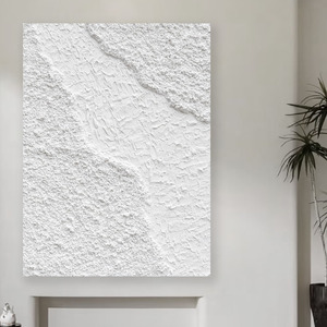 オリジナルアートホワイト3Dテクスチャキャンバス抽象的な壁アート重油ハンドメイド絵画ミニマリズムウォールペインティングリビングルーム用 - Product Image 6