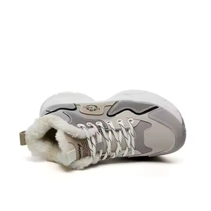 Botas de invierno impermeables de algodón con cordones a media pantorrilla para mujer, suela suave y elevada, cálidas, deportivas, venta directa de fábrica 2026 - Product Image 5