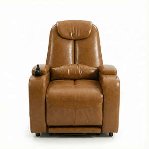 Sillón Reclinable Atunus Cinema, Mueble Inteligente para Sala de Estar, Color Marrón, Eléctrico, Cuero Napa, Sillón Reclinable Individual - Product Image 5