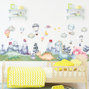 Offre Spéciale Dessin Animé <span class=keywords><strong>Dinosaure</strong></span> Ballons À Air Chaud Autocollants Créatifs Pour Enfants <span class=keywords><strong>chambre</strong></span> Sticker Mural Bricolage AUTO-Adhésif Maternelle Papier Peint - Product Image 3
