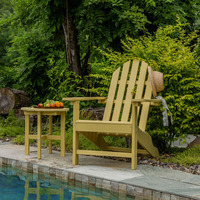 Chaise de jardin Adirondack résistante aux intempéries en gros, mobilier d'extérieur imperméable pour patio, coussin en PEHD pour chambre et salle à manger