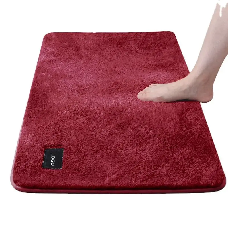Bathroom Rugs Bath Sets Super Absorbent Mat Coral Fleece Is Thickened To Absorb Water And Prevent Slip Soft Fluffy Bathroom Mats
