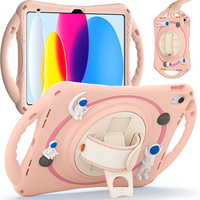 Coque de protection robuste en silicone avec ceinture d'épaule pour iPad 10e génération 10.9 pouces 2022 astronaute
