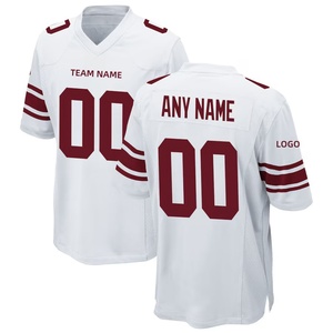 批发新泽西纽约美国队运动t恤蓝红白海军男女通用定制刺绣美式足球服 - Product Image 5