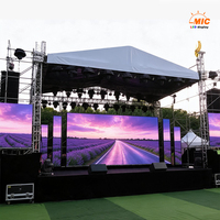 Écran LED d'extérieur IP65 à haute fréquence de rafraîchissement, mur vidéo couleur pour concerts en direct et événements itinérants en extérieur
