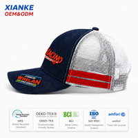 Casquettes de camionneur personnalisées X&K Manufacturer, casquettes snapback à 5 panneaux à profil haut avec broderie, étiquette privée, approvisionnement australien