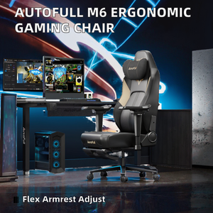 <span class=keywords><strong>AutoFull</strong></span> M6 Executive Chaise de jeu de bureau ergonomique en cuir 6D Accoudoir réglable Support lombaire dynamique automatique ventilé - Product Image 3