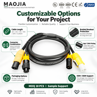 Câble d'extension hybride XLR personnalisé MAOJIA avec connecteurs étanches 3 broches mâle-femelle tressés pour l'audio de scène