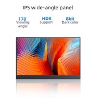 Moniteur portable 14 pouces 2K, écran LCD IPS, HDR 100% SRGB, format 16:10, type C, 60Hz, haut-parleurs intégrés