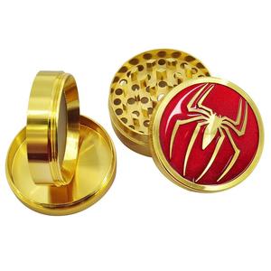Broyeur à fumée en alliage de zinc 52 mm, motif araignée doré, quatre couches, broyeur manuel en métal, best-seller du fabricant - Product Image 5