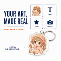 Porte-clés acrylique anime personnalisé, acrylique brillant de 2 mm, impression UV, mousqueton, fabrication directe, OEM, forme et taille personnalisées